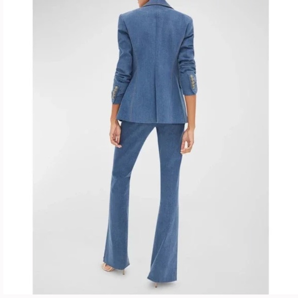 NEW! Veronica Beard Naira Denim Dickey Blazer, Jacket Size 0 - Picture 4 of 15